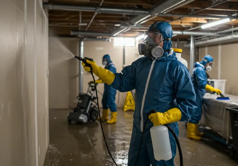 Basement Sanitization and Antimicrobial Treatment process in Becker, MN