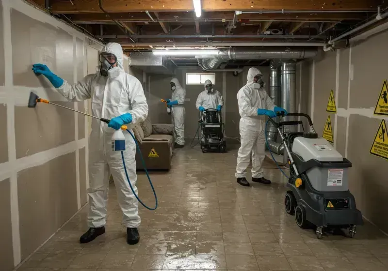 Basement Moisture Removal and Structural Drying process in Becker, MN